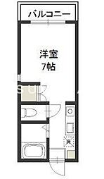 プリ・メゾン岡山津倉 1階1Kの間取り