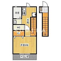 パシフィコ　B  ｜ 岡山県岡山市中区土田（賃貸アパート1K・2階・33.56㎡） その2