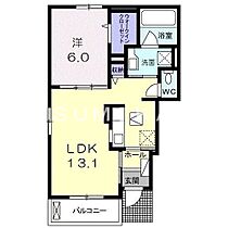 ブリリアントテラス　Ｂ  ｜ 岡山県岡山市南区豊成3丁目（賃貸アパート1LDK・1階・45.41㎡） その2