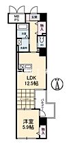 ウエストサイド岡山  ｜ 岡山県岡山市北区寿町（賃貸マンション1LDK・7階・47.06㎡） その2