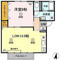 シャトル春水　A棟  ｜ 岡山県岡山市北区東花尻（賃貸アパート1LDK・2階・50.38㎡） その2