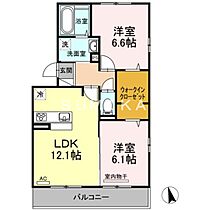 エストレーラ  ｜ 岡山県岡山市中区高屋（賃貸アパート2LDK・3階・58.37㎡） その2