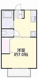 シティハイツオーサンス 1Kの間取図画像