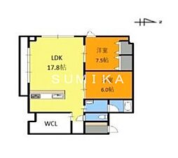 ベンハウス西川緑道公園 2LDKの間取図画像
