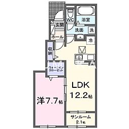 プティパニエ C 1LDKの間取図画像