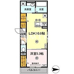ラルゴ スターダスト 1LDKの間取図画像