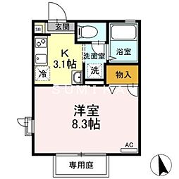 メゾン・セティ4 1Kの間取図画像