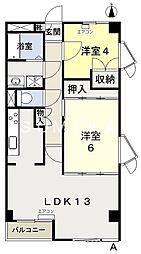 ヴィラ・ノーバ 2LDKの間取図画像