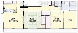 スリーゼメゾン 3LDKの間取図画像