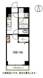 アローズグランヒルズ西古松 1Kの間取図画像