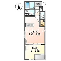 RKマンション 1LDKの間取図画像