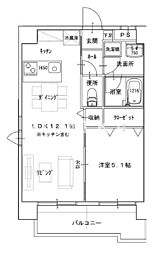 SouthinOkuda 1LDKの間取図画像