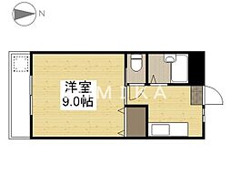 ラメール神田 1Kの間取図画像
