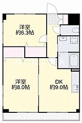 グランドライフJK 2DKの間取図画像