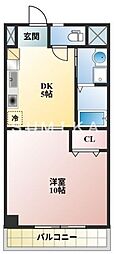 コザックス 1DKの間取図画像