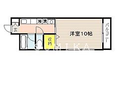 オーランド富田町 1Kの間取図画像