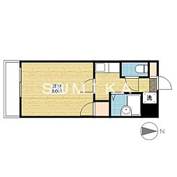 マーガレットM-2 1Kの間取図画像