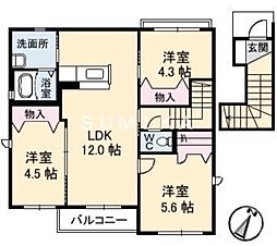 メゾンハウスT 3LDKの間取図画像