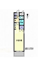 プランドール内山下 1Kの間取図画像
