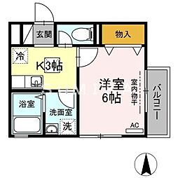マ・メゾン 1Kの間取図画像
