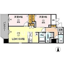 TWINTOWERSSELINA 2LDKの間取図画像