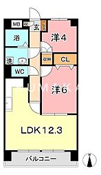 厚生町クラウンズマンション 2LDKの間取図画像