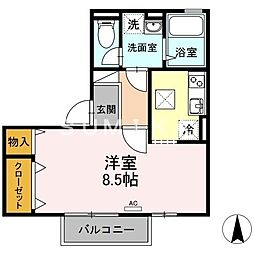 セジュール・ダンケ ワンルームの間取図画像