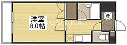 フィオーレ・K2 1Kの間取図画像