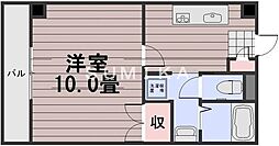 エレガンス京町 1Kの間取図画像