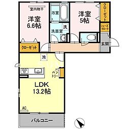 アレグリア 2LDKの間取図画像
