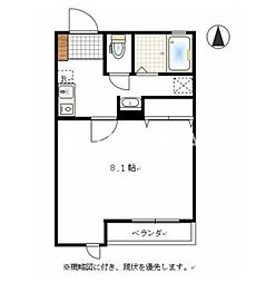 アローズスクエア今保C 1Kの間取図画像