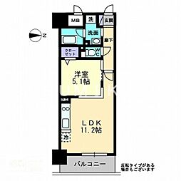 アルファレガロ西古松 1LDKの間取図画像