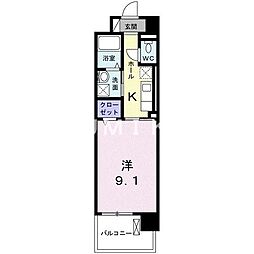 セントラルヒルズ昭和町 1Kの間取図画像