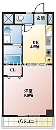 コザックス 1DKの間取図画像