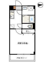 アローズプライムスクエア青江 1Kの間取図画像