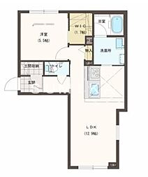 シャーメゾンミライ 1LDKの間取図画像