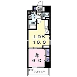 レジデンス柳町 1LDKの間取図画像