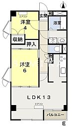 ヴィラ・ノーバ 2LDKの間取図画像