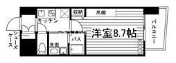 (仮称)フォレスタ岡山医大前 1Kの間取図画像
