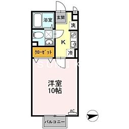 ガーデンパレス 1Kの間取図画像