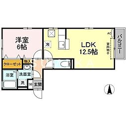 トゥアニモ 1LDKの間取図画像