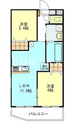 コンフォートマンション 2LDKの間取図画像