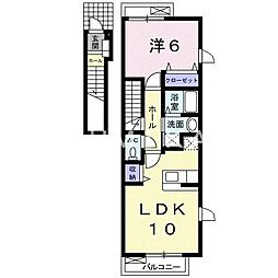 サンシャイン富田 1LDKの間取図画像