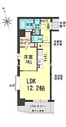 シュトラール医大東 1LDKの間取図画像