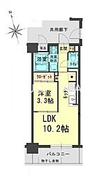 シュトラール医大東 1LDKの間取図画像