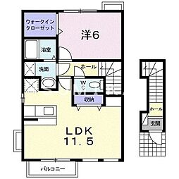 ソレイユ 1LDKの間取図画像