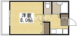 リンデンハイム 1Kの間取図画像
