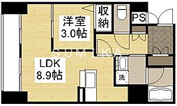 ラプリエール 1LDKの間取図画像