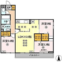 ノーブルミキ 3LDKの間取図画像