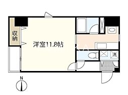 カーサ・フィオーレ表町 1Kの間取図画像